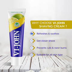 VIJOHN SHAVING CREAM TROPICAL LIME 125gm