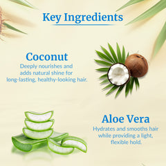 VI-JOHN NATURALE Tropical Coconut | Styling Hair Cream Strength & Shine | Non-Sticky Formula and Curl defining Cream | for All Hair Types | 140ML