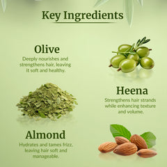 VI-JOHN Naturale Olive, Heena & Almond Hair Cream 140ML | for All Hair Types