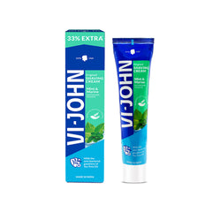 VI-JOHN Mint & Marine | Best Shaving Cream For Sensitive Skin | Dermatologically Tested | enriched with Vitamin E & Tea Tree Oil-124g