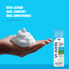 VI-JOHN Calming Aqua Shaving Foam | For All Skin Types | 200GM