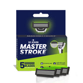 VI-JOHN Masterstroke 5-Blade Shaving Cartridges Pack of 3 | with Aloe Vera & Vitamin E Strip for All Skin Types