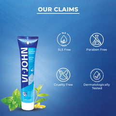 VI-JOHN Bacti-Guard Classic | Best Shaving Cream for All Skin Type | Dermatologically Tested | enriched with Vitamin E & Tea Tree Oil-124g