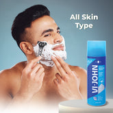 VI-JOHN Best Shaving foam for All Skin Types | Dermatologically Tested | enriched with Vitamin E & Tea Tree Oil-401g