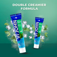 VI-JOHN Mint & Marine | Best Shaving Cream For Sensitive Skin | Dermatologically Tested | enriched with Vitamin E & Tea Tree Oil-124g