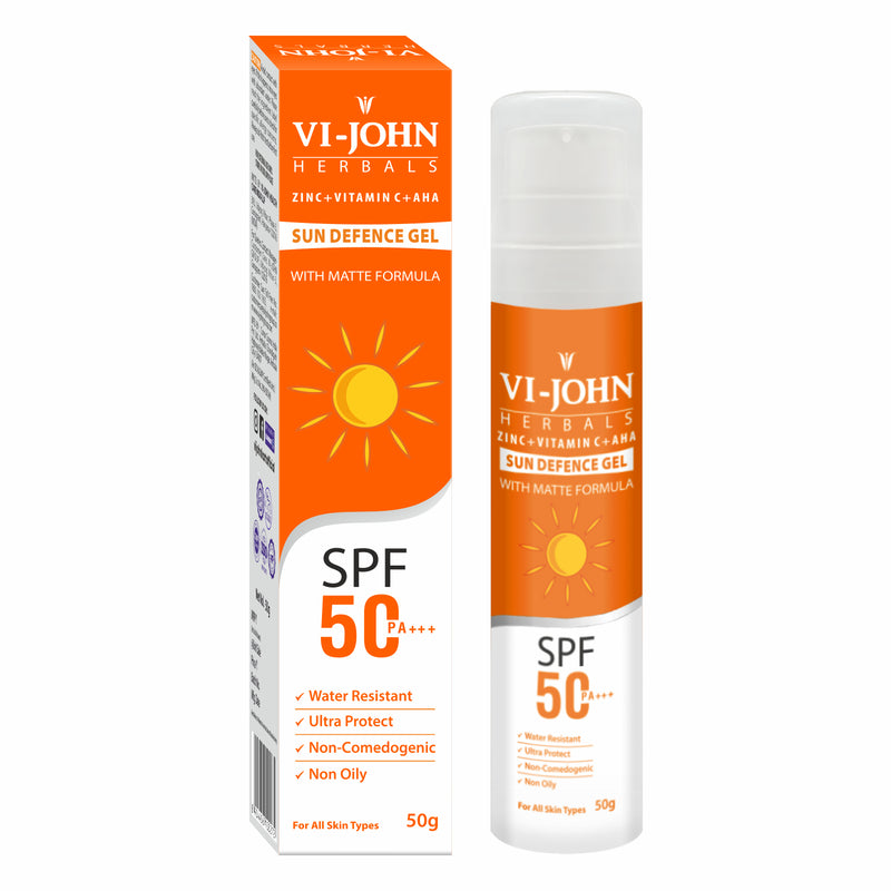 VI-JOHN Herbals Sun Defence Matte Gel  SPF 50 PA+++ 50g