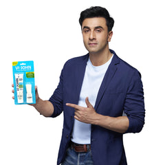 VI-JOHN Calming Aqua Shaving Cream with Brush Combo | Enriched with Aloe Vera & Almond Oil | 70 GM