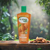 VI-JOHN NATURALE Almond Enriched Hair Oil 300ML | For Soft & Shiny Hairs With Vitamin A, E & F | Natural Hair Growth | for All Hair Types | Men and Women