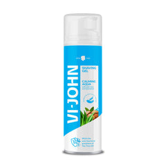 VI-JOHN Calming Aqua Shaving Gel with Almond Oil & Aloe Vera – Smooth, Soothing & Refreshing Shave | For All skin type