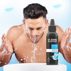 VI-JOHN Master Stroke Calming Aqua Sea Mineral Fights Acne & Pimple, Skin Brightening Face Wash  (100 ml) - Vijohnkart.com