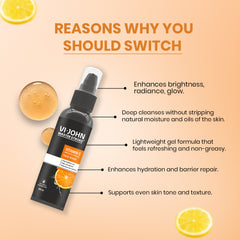 VI-JOHN Master Stroke Vitamin C with Berry Extract Fights Acne & Pimple, Skin Brightening Face Wash  (100 ml) - Vijohnkart.com