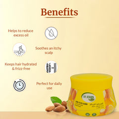 VI-JOHN NATURALE Lemon, Tea Tree & Almond | Styling Hair Cream Strength & Shine | Non-Sticky Formula and Curl defining cream | for All Hair Types | 140ML