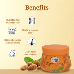 VI-JOHN NATURALE Spanish Almond & Cactus | Styling Hair Cream Strength & Shine | Non-Sticky Formula and Curl defining cream | for All Hair Types | 140ML