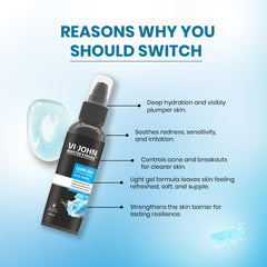 VI-JOHN Master Stroke Calming Aqua Sea Mineral Fights Acne & Pimple, Skin Brightening Face Wash  (100 ml) - Vijohnkart.com