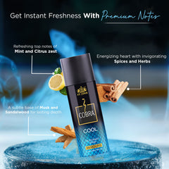 Cobra Active Deo Combo ( Cobra Live Long-lasting Deodorant + Cobra Sport Long-lasting Deodorant + Cobra Cool Long-lasting Deodorant ) 50ML