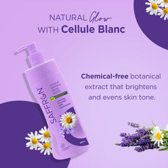 VI-JOHN Saffron Natural Fairness Body Lotion – Calming Lavender with Chamomile | 100% Natural Moisturizer | For Soft, Even-Toned & Radiant Skin | Suitable for All Skin Types | 400ml