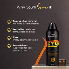 Master Stroke Painless Hair Removal Spray with Lemon & Aloe Vera Extract - 200 ML - Vijohnkart.com