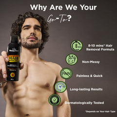 Master Stroke Painless Hair Removal Spray with Lemon & Aloe Vera Extract - 200 ML - Vijohnkart.com