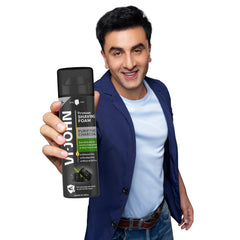 VI-JOHN Purifying Charcoal Shaving Foam | Enriched with Aloe Vera & Jojoba Oil | 200GM