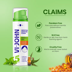 VI-JOHN Menthol Shaving Foam 200 g | Best Shaving Foam for Sensitive Skin