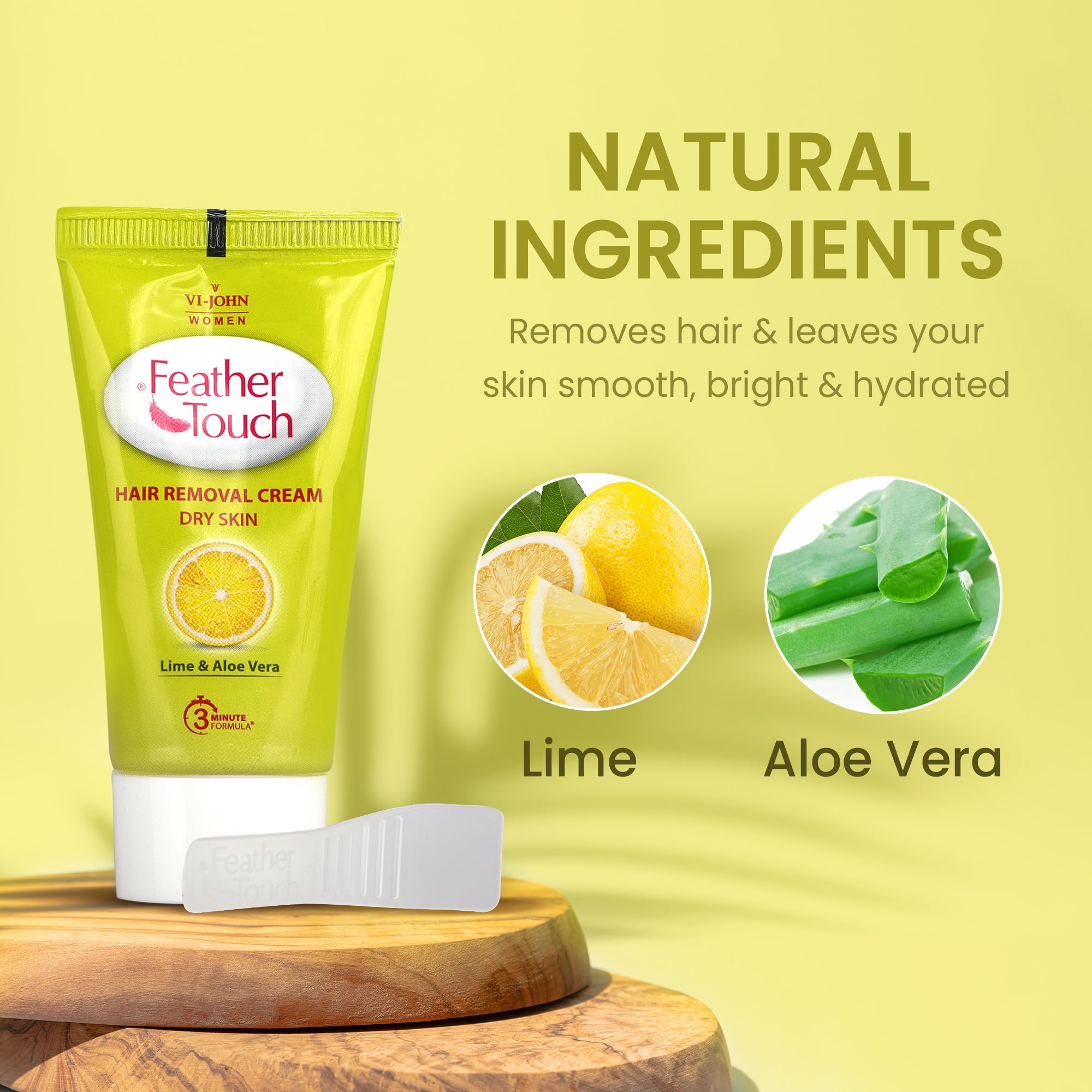 Feather touch Lime and Aloe vera hair removal cream for normal skin