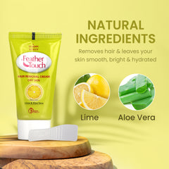 Feather touch Lime and Aloe vera hair removal cream for normal skin