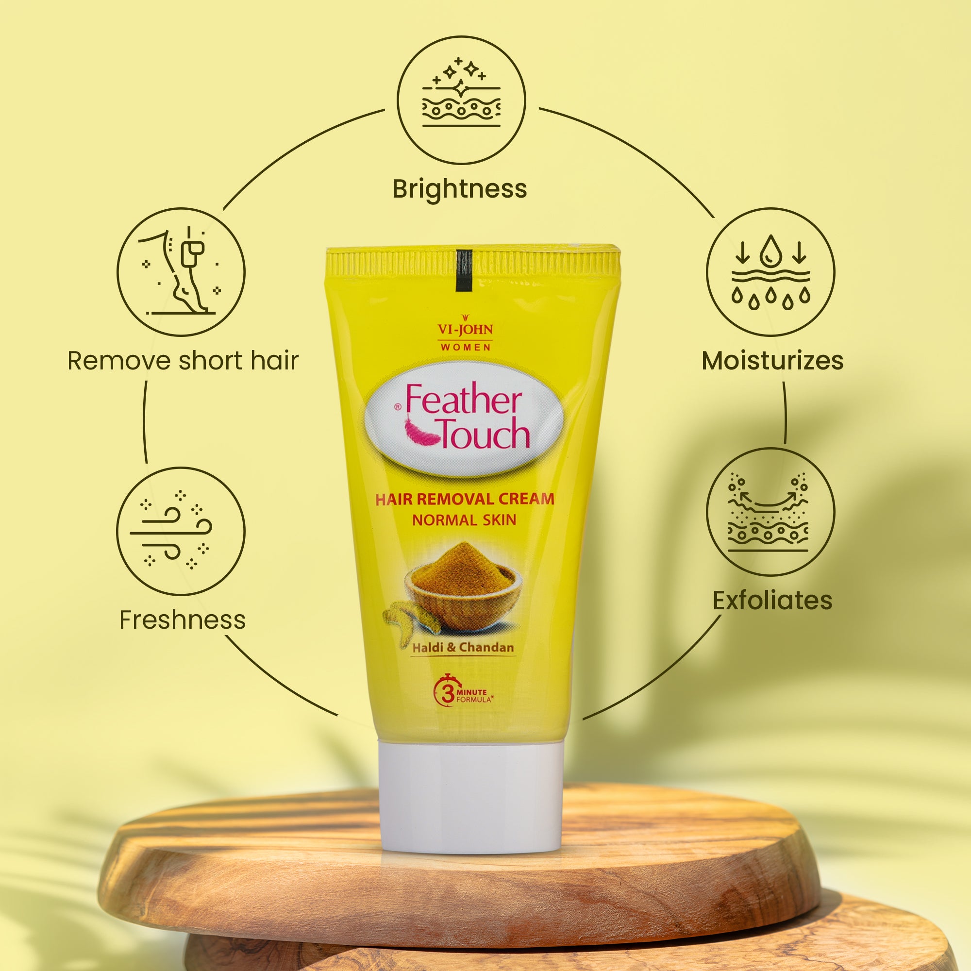 Feather touch haldi and chandan hair removal cream for women