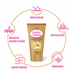 Gold and Silver feather touch hair removal cream