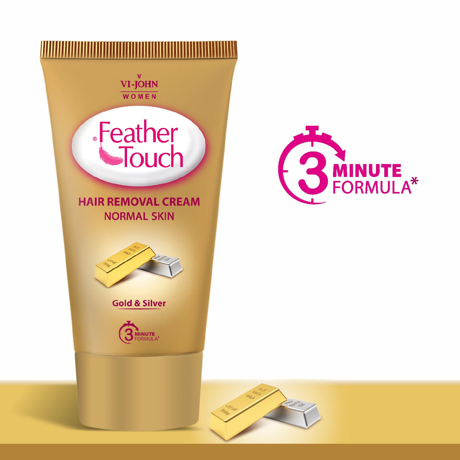 Feather Touch Gold & Silver Hair Removal Cream 40 g - Vijohnkart.com