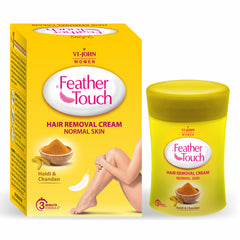 VI-JOHN Feather Touch Hair Removal Cream Haldi and Chandan 40GM (Jar)