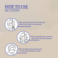 VI-JOHN NATURALE Cleansing Milk with Milk 500ml |Protein For Deep Pore Cleansing | Removes Dirt Pollutants | Effective Makeup Remover | Moisturizing Cleanser | For All Skin Types