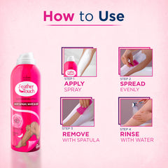Feather Touch Rose & Aloe Vera Hair Removal Spray for women's Legs, Hands and Underarm 200ml
