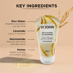 Rice Water & Ceramide Face Wash for Glowing Skin - 100 ml