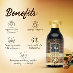 Cobra Natural Body Wash | Jojoba & Argan Oil for Deep Moisture & Radiant Skin - Vijohnkart.com