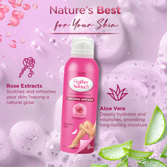 Feather Touch Rose & Aloe Vera Hair Removal Spray for women | 100gm