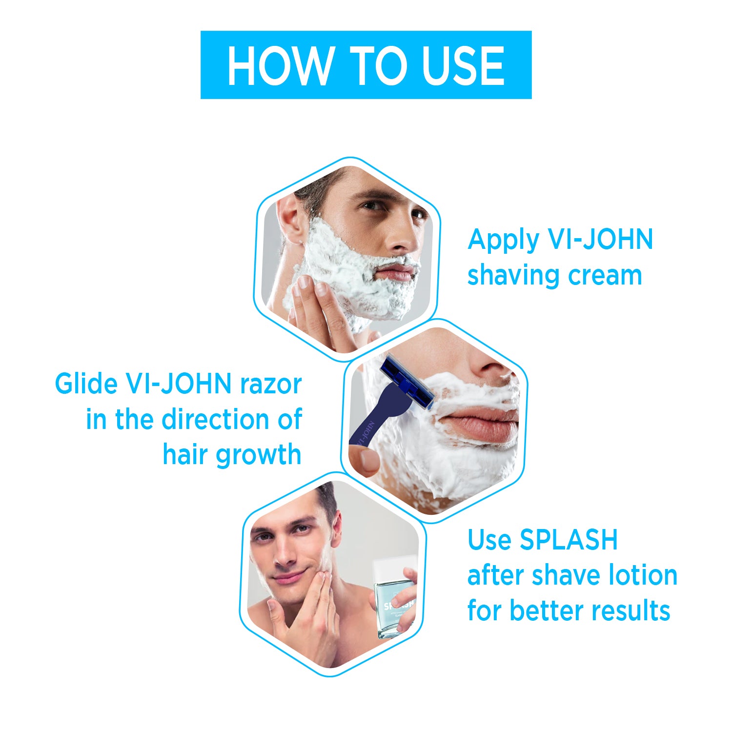 VI-JOHN Premium Shaving Cream, Enriched with the moisturizing goodness of Aloe Vera & Almond oil 93 GM - Vijohnkart.com