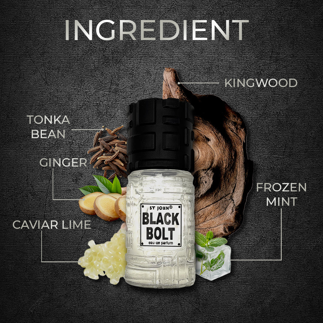 ST. John Black Bolt Perfume | Long-Lasting Citrus Fragrance | 50ml - Vijohnkart.com