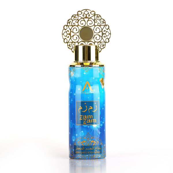 Ameerah ZamZam Deodorant Body Spray, Long Lasting Oriental Fragrance Deodorant Spray 200 M