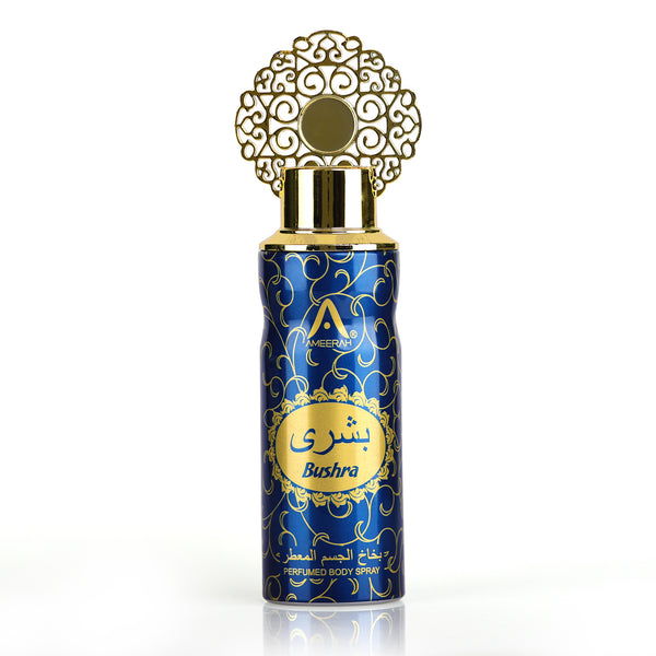Ameerah Bushra Deodorant Body Spray, Long Lasting Oriental Fragrance Deodorant Spray 200 M