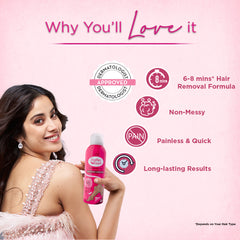 Feather Touch Rose & Aloe Vera Hair Removal Spray for women's Legs, Hands and Underarm 200ml