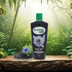 VI-JOHN NATURALE Black Seed Enriched Hair Oil | Strong & Shiny Hair with Vitamin A.E & F | Natural Hair Growth | for All Hair Types | Men and Women | 300ML