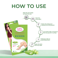 VI-JOHN Feather Touch Aloevera & Cucumber Hair Removal Wax for Dry Skin-10Pcs