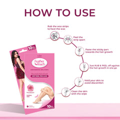 VI-JOHN Feather Touch Rose & Aloe vera Hair Removal Wax for Normal Skin-10Pcs