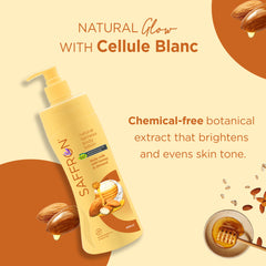 VI-JOHN Saffron Natural Fairness Body Lotion Body Milk with Honey & Almond | Deep Nourishment & Radiant Glow | For All Skin Types | 400ml