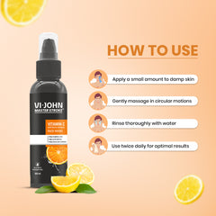 VI-JOHN Master Stroke Vitamin C with Berry Extract Fights Acne & Pimple, Skin Brightening Face Wash  (100 ml) - Vijohnkart.com