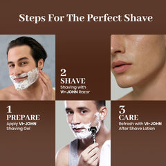 VI-JOHN Moisturizing Shaving Gel with Cocoa Butter – For Smooth, Nourished Skin | For All Skin Types