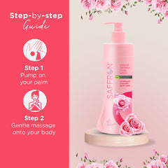 VI-JOHN Saffron Natural Fairness Body Lotion – Himalayan Rose with Lactic Acid | Deep Nourishment for Soft & Radiant Skin | For All Skin Types | 400ml