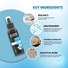 VI-JOHN Master Stroke Calming Aqua Sea Mineral Fights Acne & Pimple, Skin Brightening Face Wash  (100 ml) - Vijohnkart.com