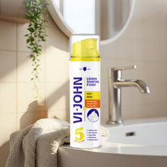 VI-JOHN Lemon Shaving Foam 200 g | Best Shaving Foam for Oily Skin - Pack of 2