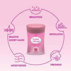 VI-JOHN Feather Touch Hair Removal Cream Rose and Aloe Vera 40GM (Jar)